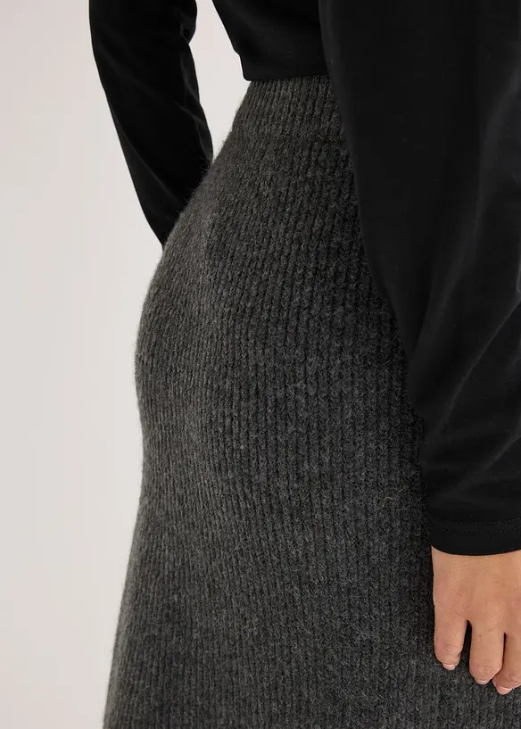 Jupe midi en maille, bonprix