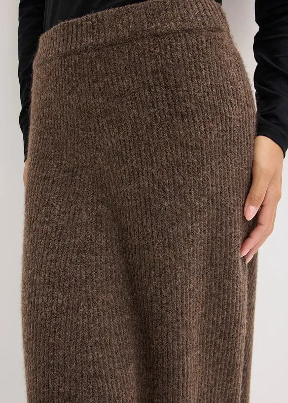 Jupe midi en maille, bonprix