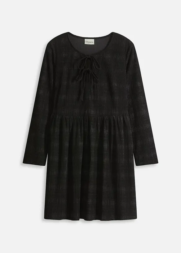 Robe courte en velours côtelé à carreaux, bonprix