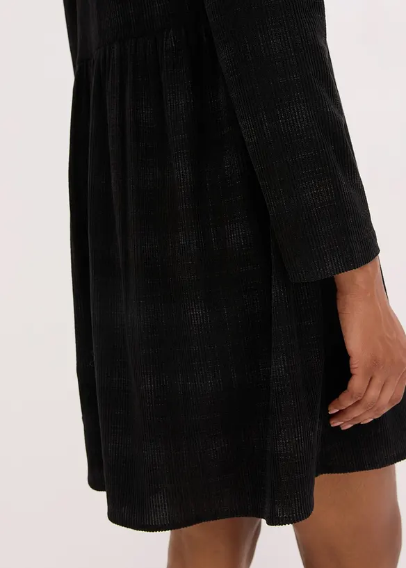 Robe courte en velours côtelé à carreaux, bonprix