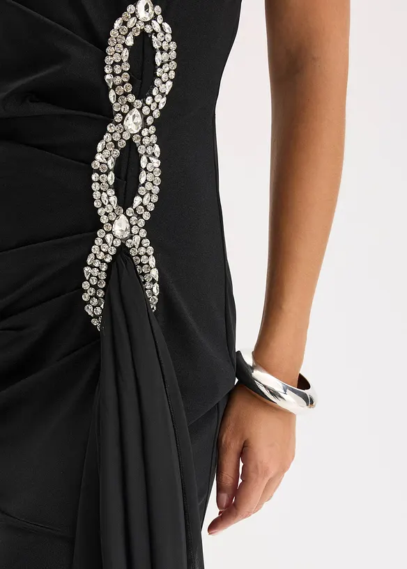 Robe en jersey avec une application en strass, bonprix