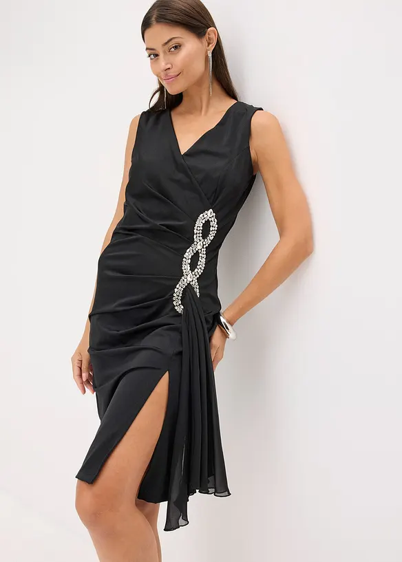 Robe en jersey avec une application en strass, bonprix