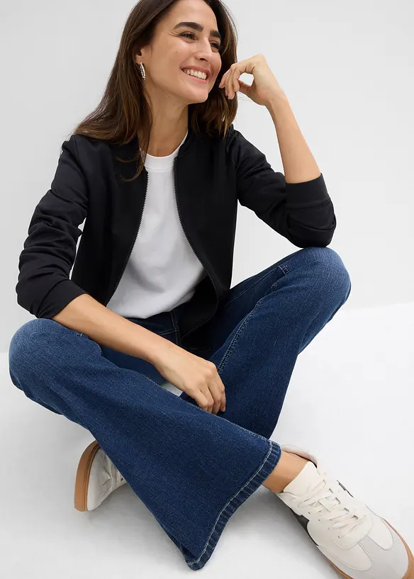 Sweat zippé en néoprène, bonprix