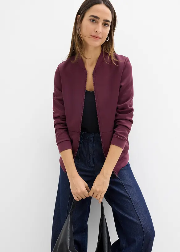 Sweat zippé en néoprène, bonprix