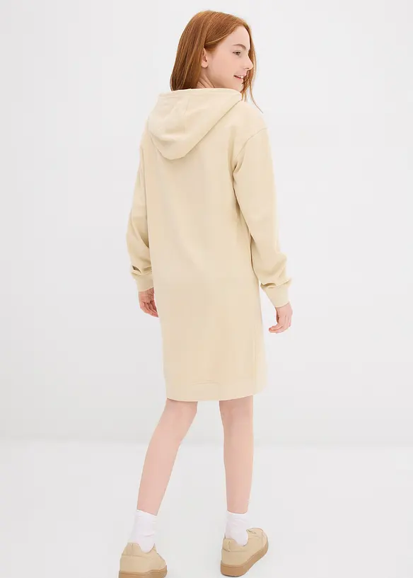 Robe en molleton à capuche 100% coton, bonprix