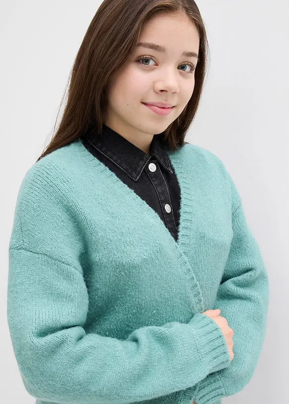 Gilet long en maille, bonprix