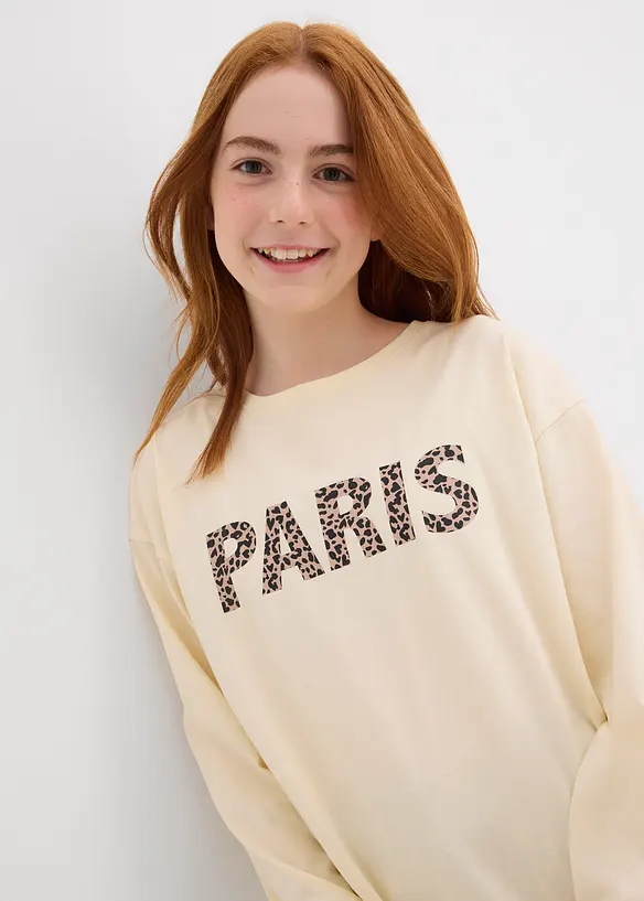T-shirt manches longues 100% coton, bonprix