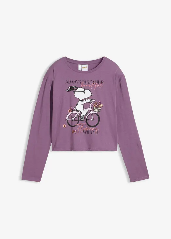 T-shirt manches longues Snoopy 100% coton, Peanuts