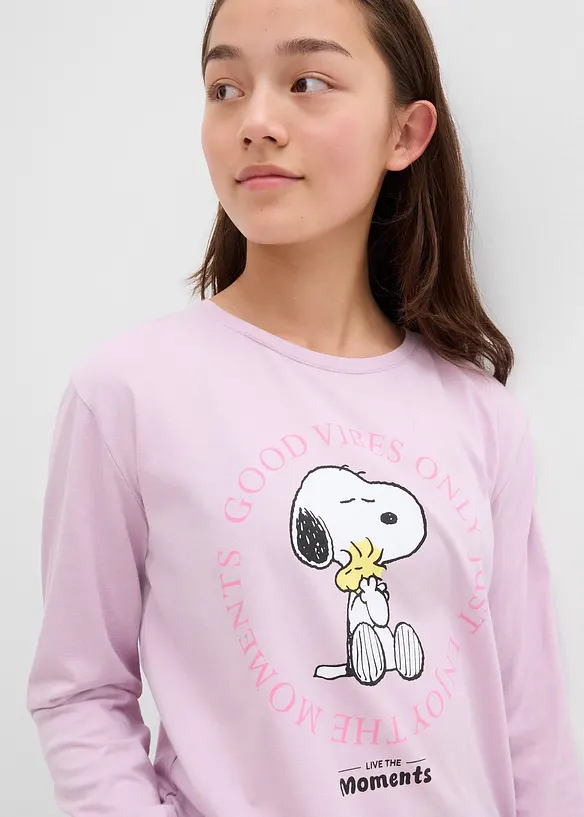 T-shirt manches longues Snoopy 100% coton, Peanuts