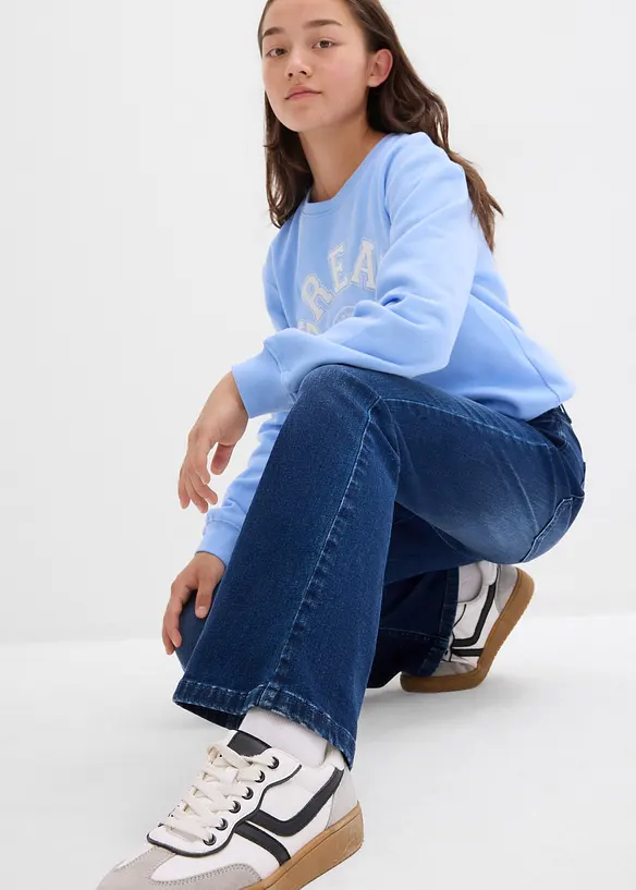 Jean flare taille basse, bonprix