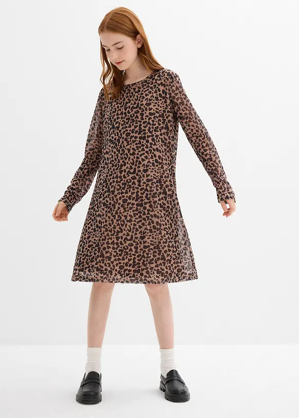 Robe courte en mesh, bonprix