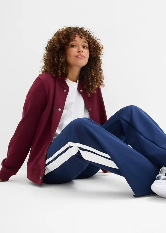 Pantalon de jogging avec galons contrastants, bonprix