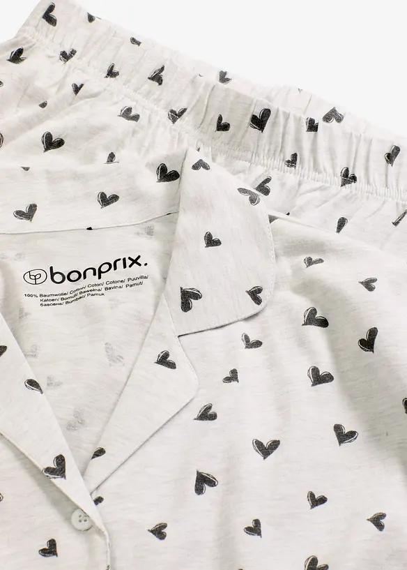 Pyjama oversize boutonné, bonprix