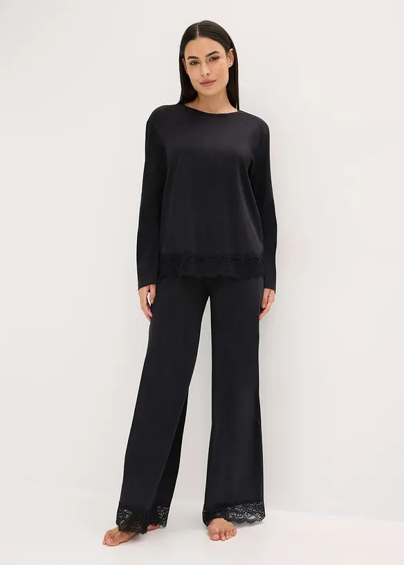 Pyjama orné de dentelle, bonprix