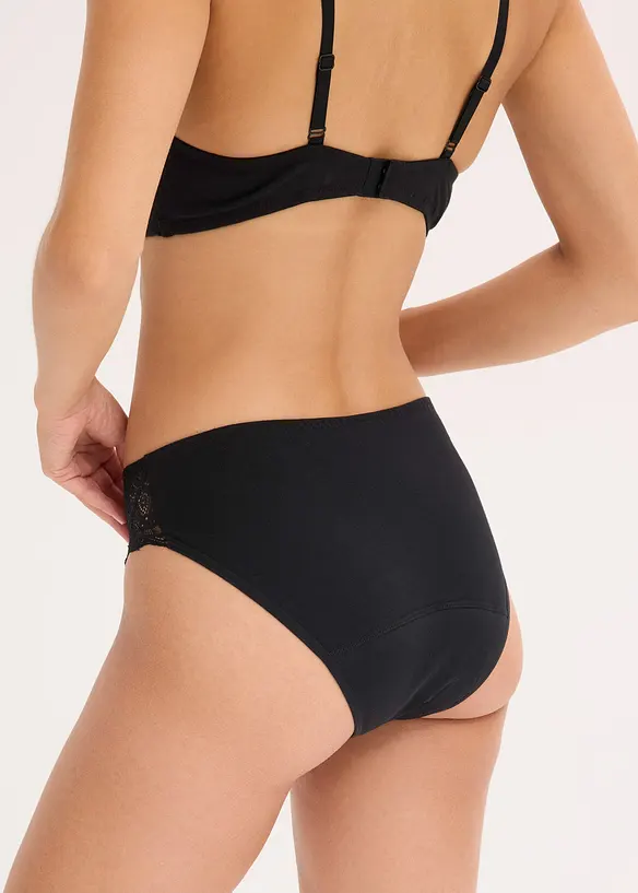 Lot de 2 culottes menstruelles Maxi, flux moyen, bonprix