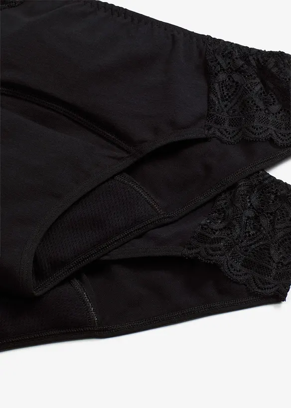 Lot de 2 culottes menstruelles Maxi, flux moyen, bonprix