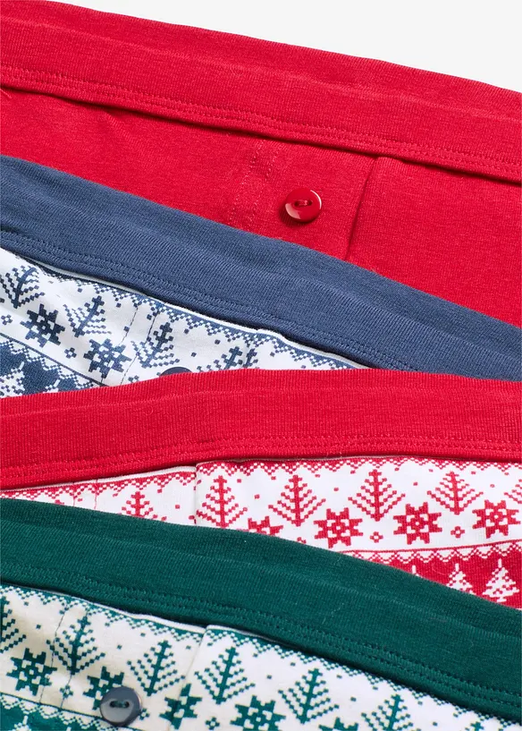 Lot de 4 boxers femme coton, bonprix