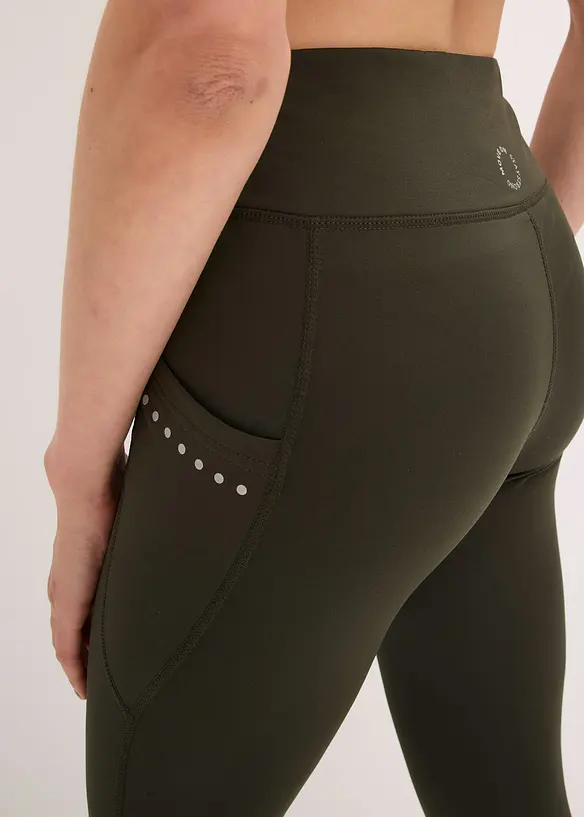 Legging thermique à détails réfléchissants et poche pour portable, bonprix