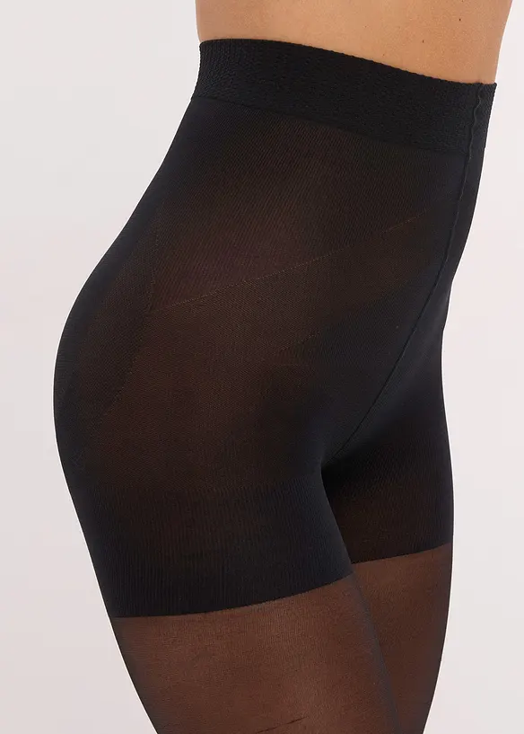 Collant opaque effet push up + ventre plat + ceinture confort + compression, 50den, bonprix