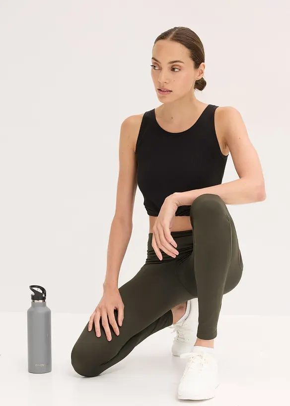 Legging thermique à détails réfléchissants et poche pour portable, bonprix