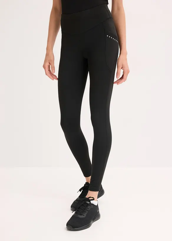 Legging thermique à détails réfléchissants et poche pour portable, bonprix