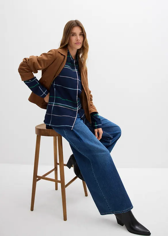 Chemisier long en viscose fluide, bonprix