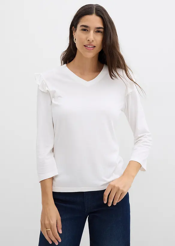 T-shirt en jersey coton et viscose, bonprix