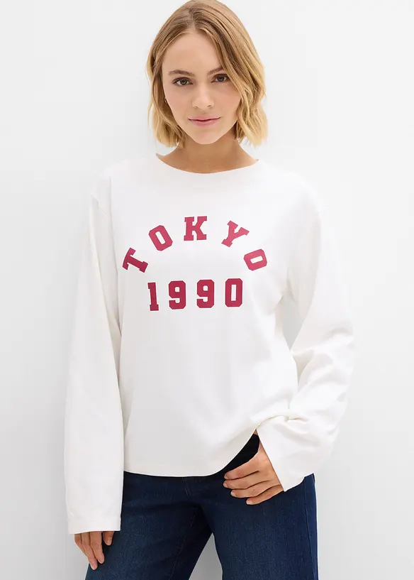 T-shirt manches longues 100% coton, bonprix