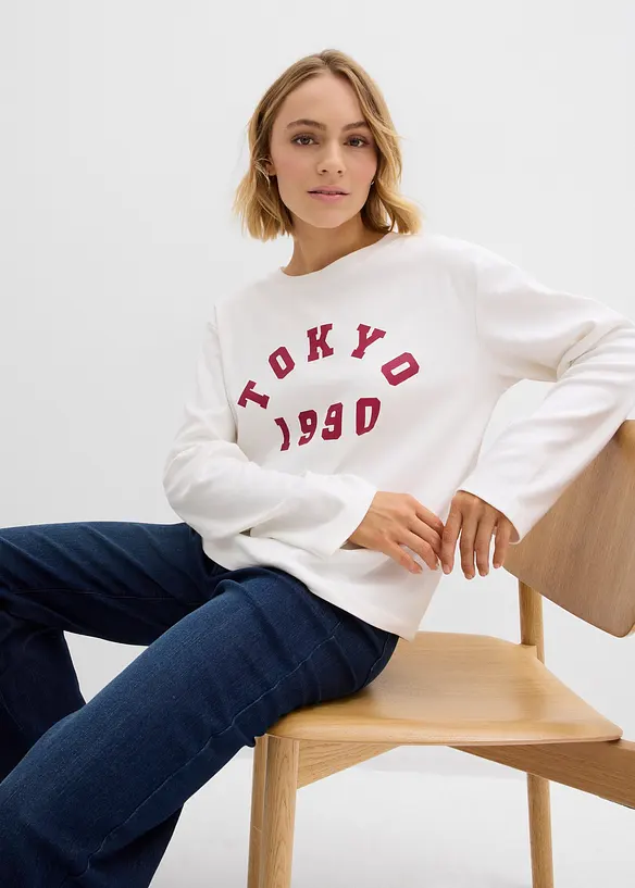 T-shirt manches longues 100% coton, bonprix