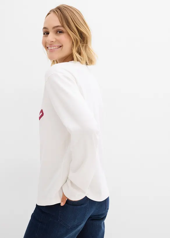 T-shirt manches longues 100% coton, bonprix