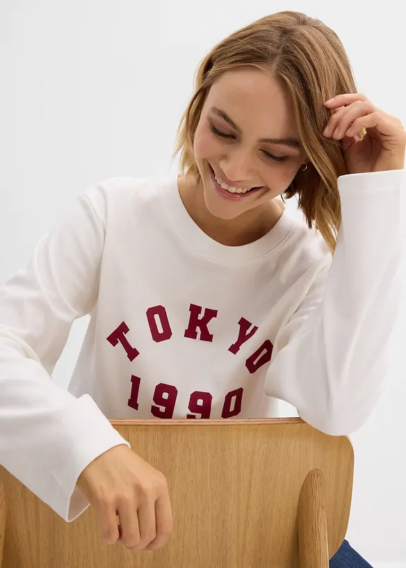 T-shirt manches longues 100% coton, bonprix