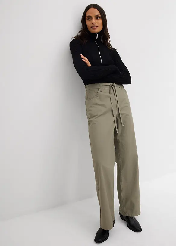 Pantalon en twill 100% coton, bonprix