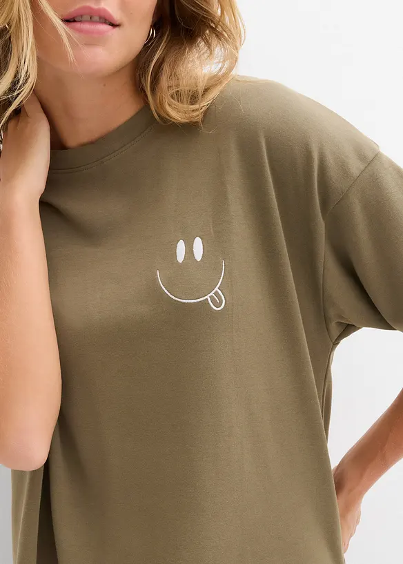 T-shirt long et oversize 100% coton, bonprix