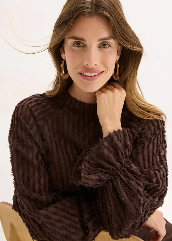 Blouse texturée, bonprix