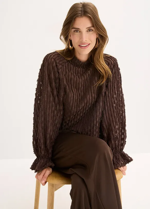 Blouse texturée, bonprix