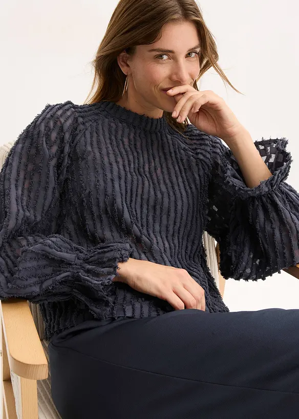 Blouse texturée, bonprix