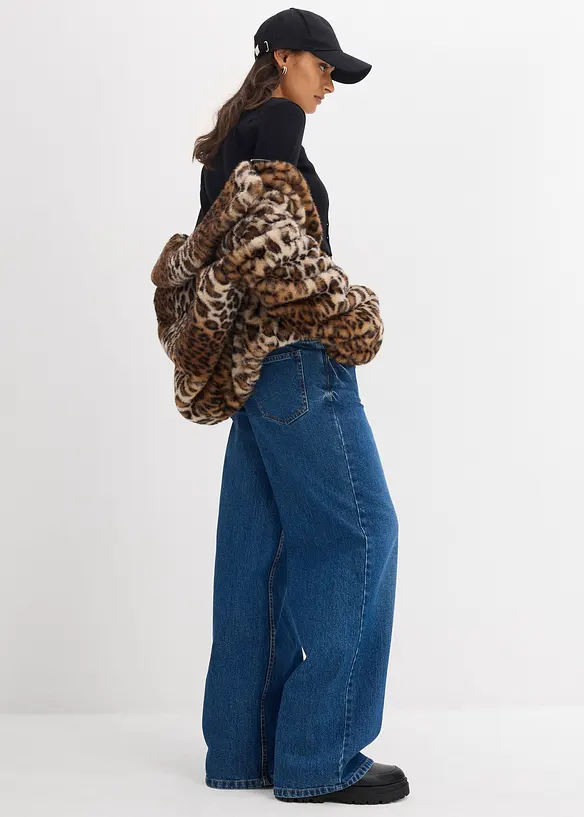 T-shirt court et côtelé, bonprix