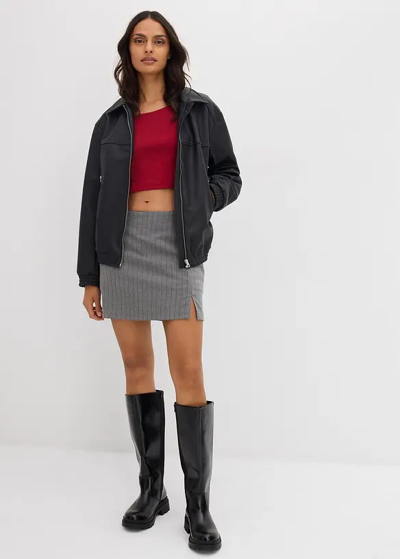 T-shirt court et côtelé, bonprix