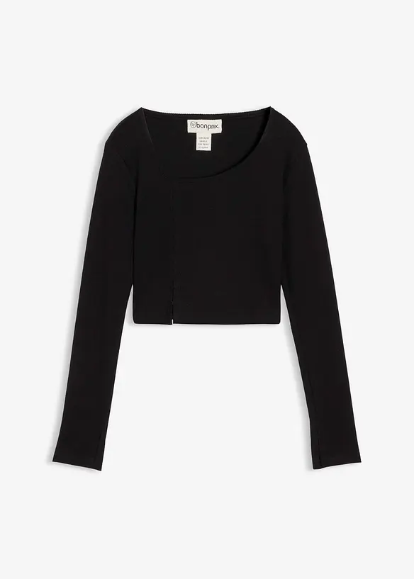 T-shirt court et côtelé, bonprix