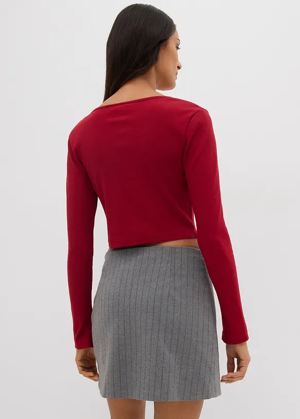 T-shirt court et côtelé, bonprix