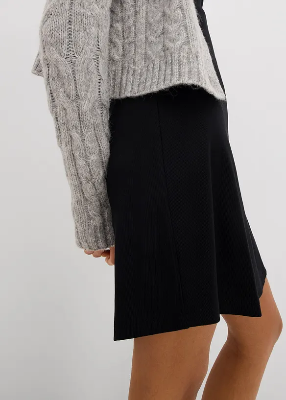 Robe côtelée en coton extensible, bonprix