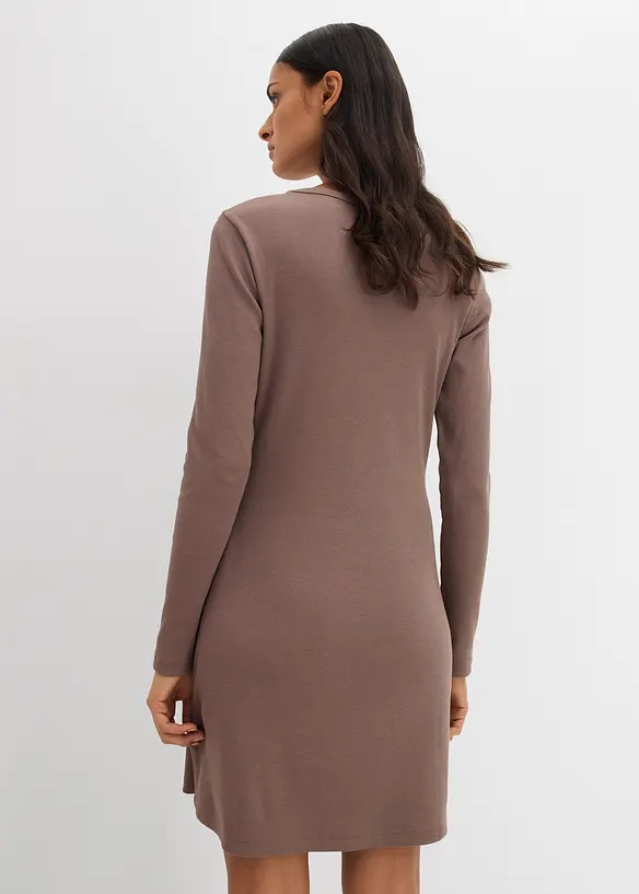 Robe côtelée en coton extensible, bonprix