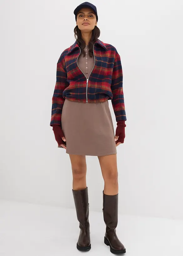 Robe côtelée en coton extensible, bonprix