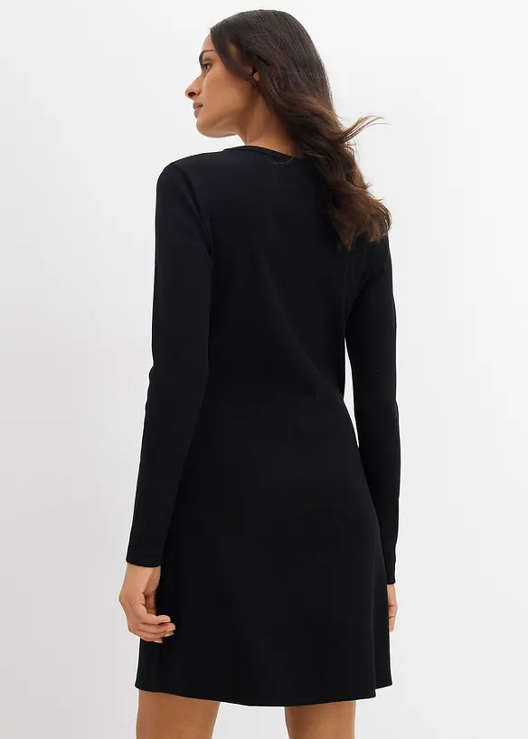 Robe côtelée en coton extensible, bonprix