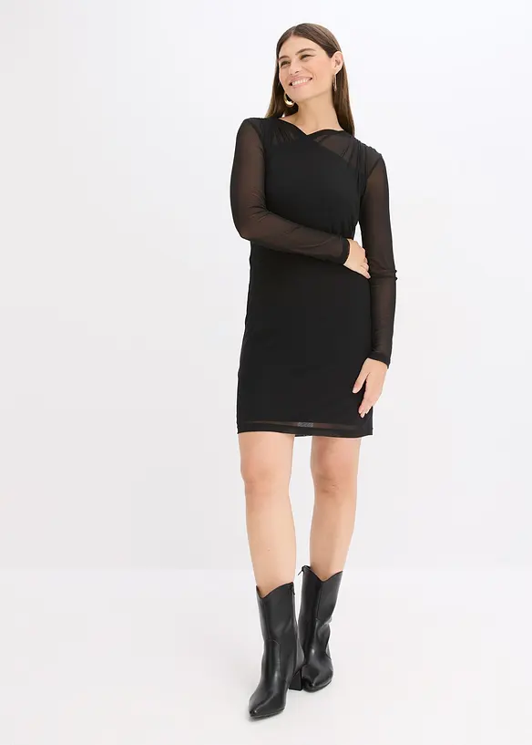 Robe en jersey mesh, bonprix