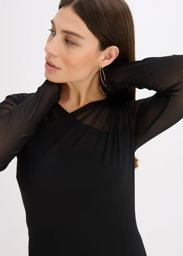 Robe en jersey mesh, bonprix