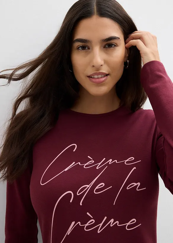 T-shirt manches longues 100% coton, bonprix