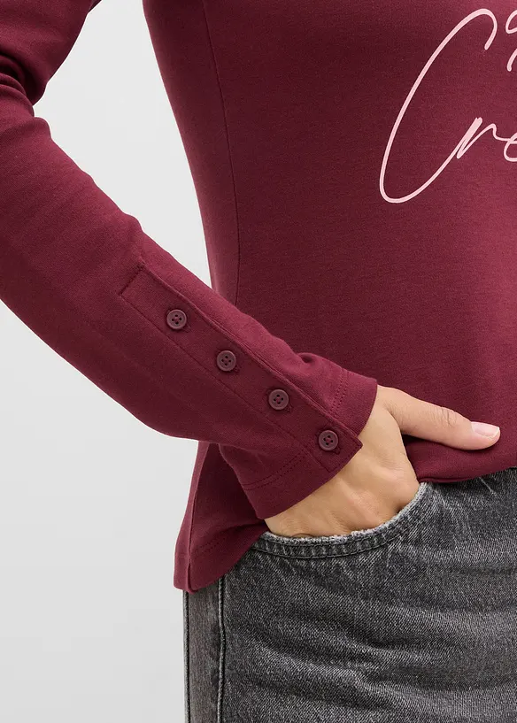 T-shirt manches longues 100% coton, bonprix