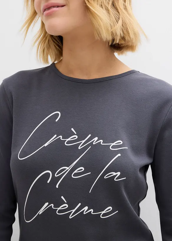 T-shirt manches longues 100% coton, bonprix