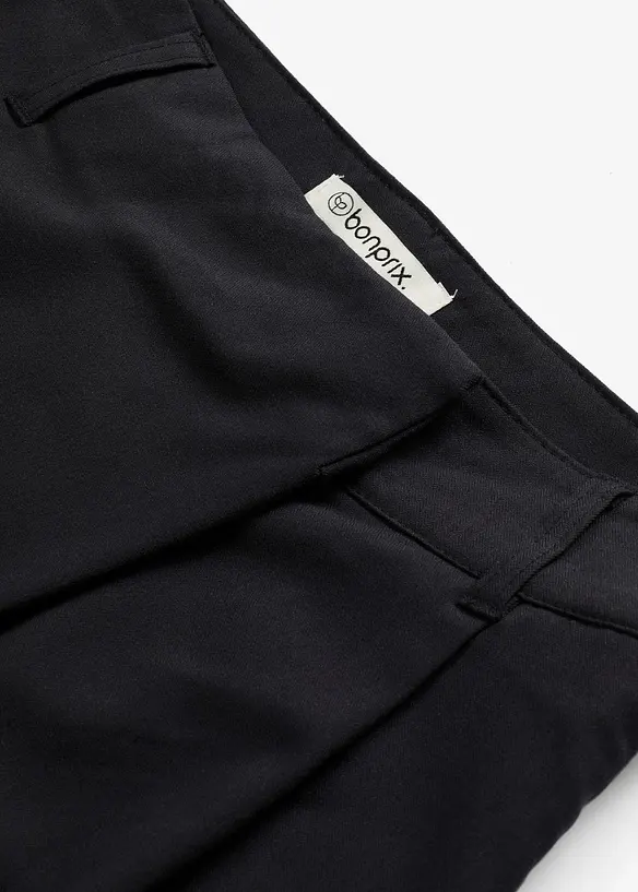 Pantalon large à pinces et fermeture croisée, bonprix